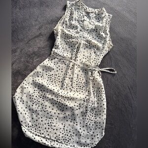 H&M Black and White Patterned Mini Dress